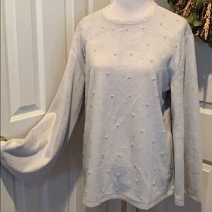 Chelsea & Theodore light gray softest velvety top